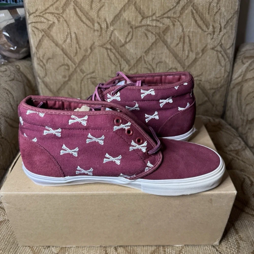 RARE VANS Chukka 59 S WTAPS Bones Cordovan Burgundy Size 9.5 Boot Syndicate VNDS